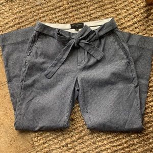 Banana Republic- Avery pant w/ bow tie. Size 2. Blue & white striped.